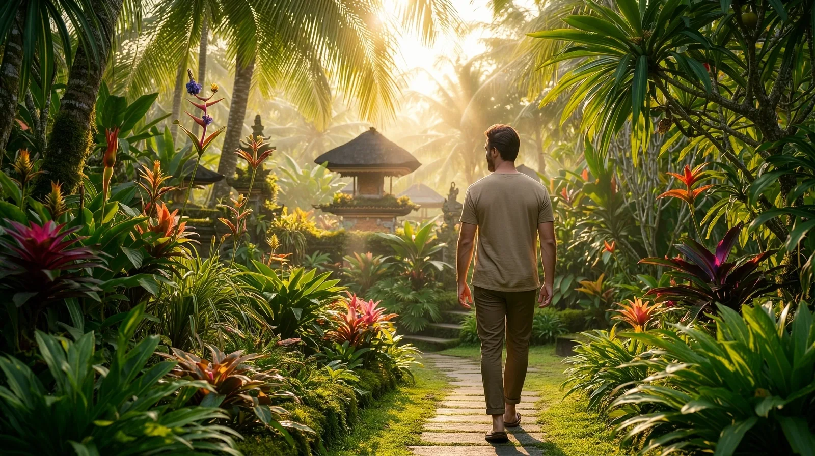 Lush Balinese botanical landscape